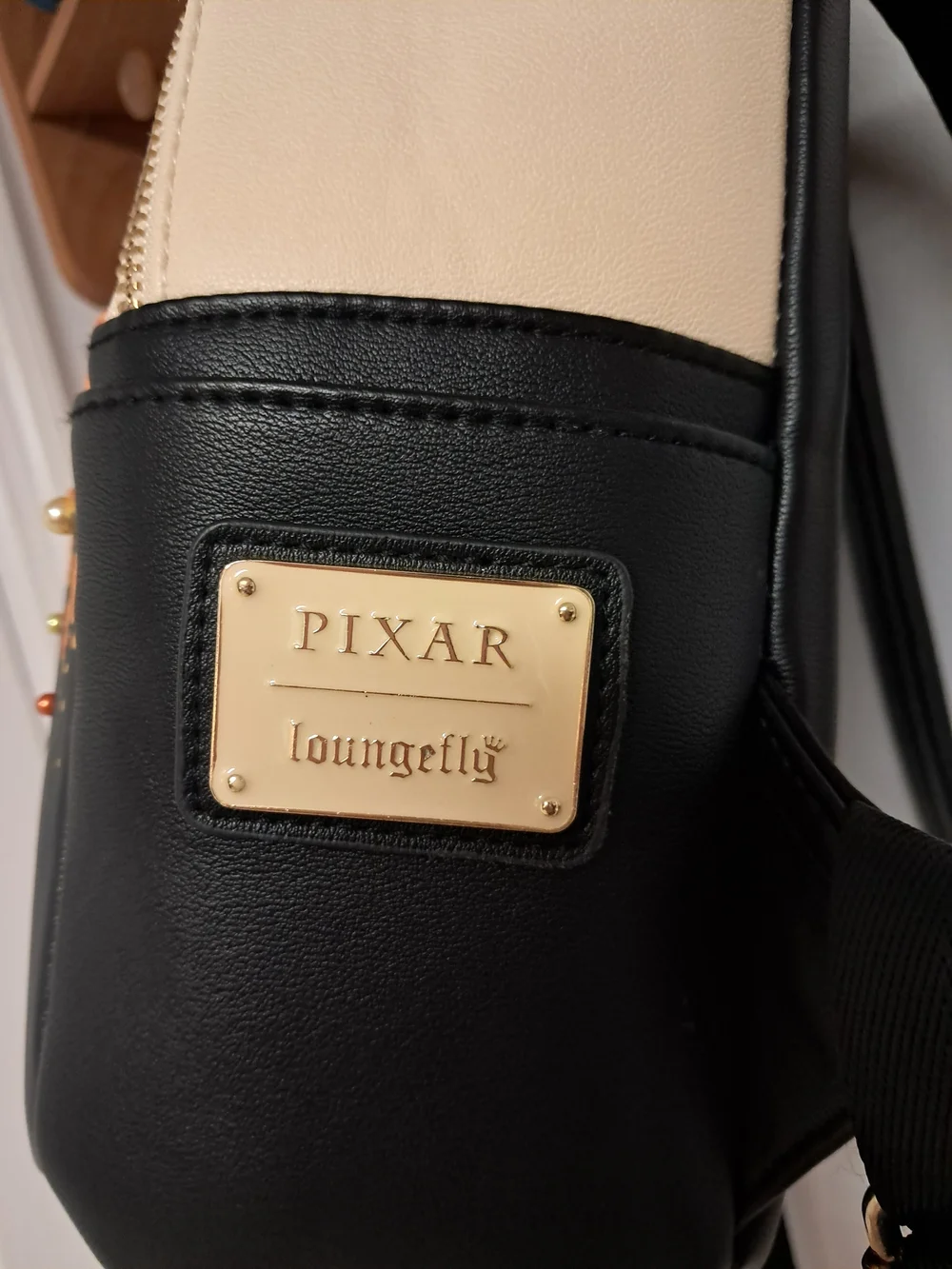 Loungefly Coco-Inspired Mini Backpack Purse in Cream, Black & Orange